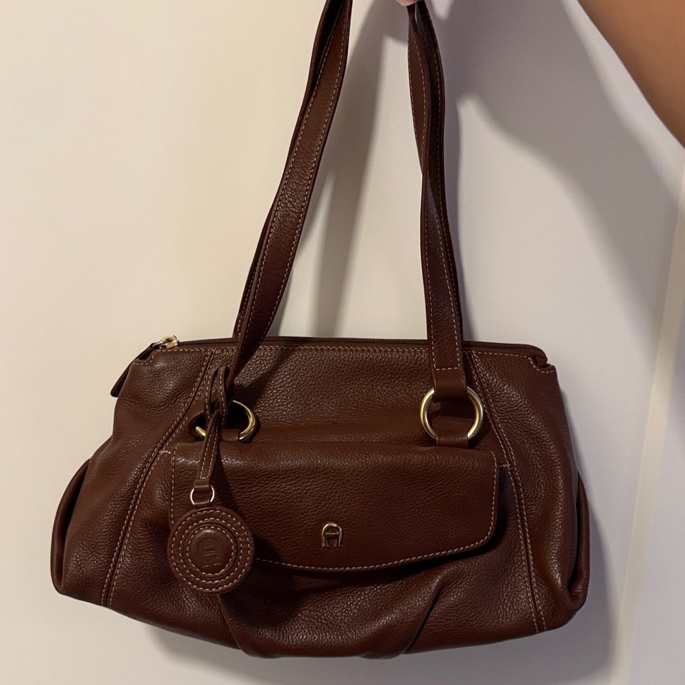 Vintage y2k Etienne Aigner Brown Leather Handbag